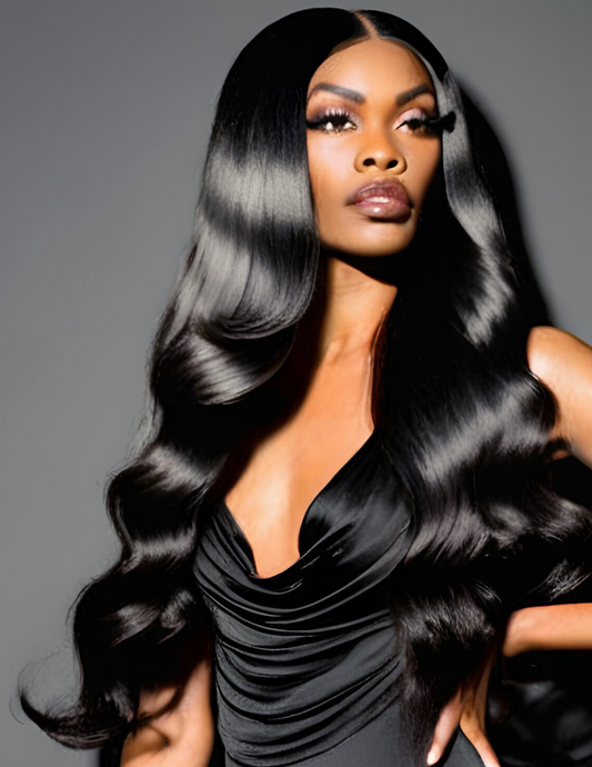 Extra Long 34-40 Inch Raw Brazilian HD Closure Wigs (5x5)